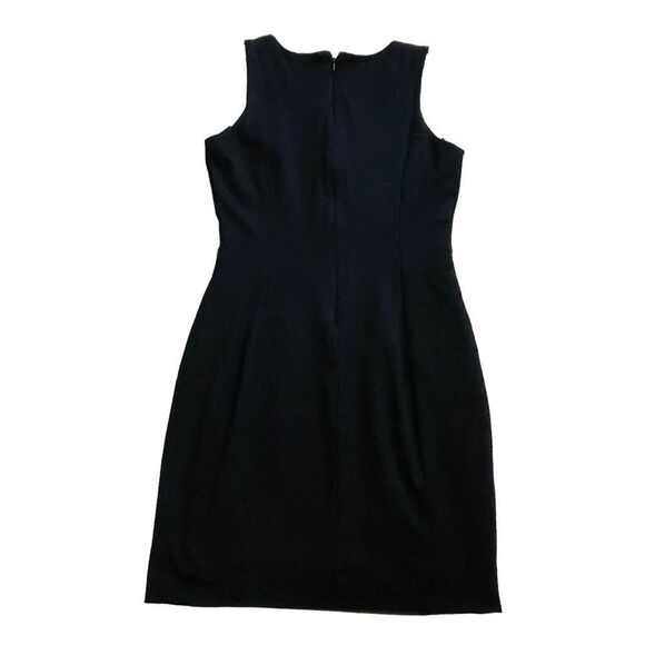 Vince Camuto Black, White & Gray Colorblock Sleeveless Midi Dress - Size 8P - Picture 8 of 15